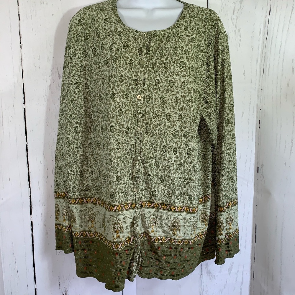 DRESS BARN Women's Cardigan size 1X  Olive Green